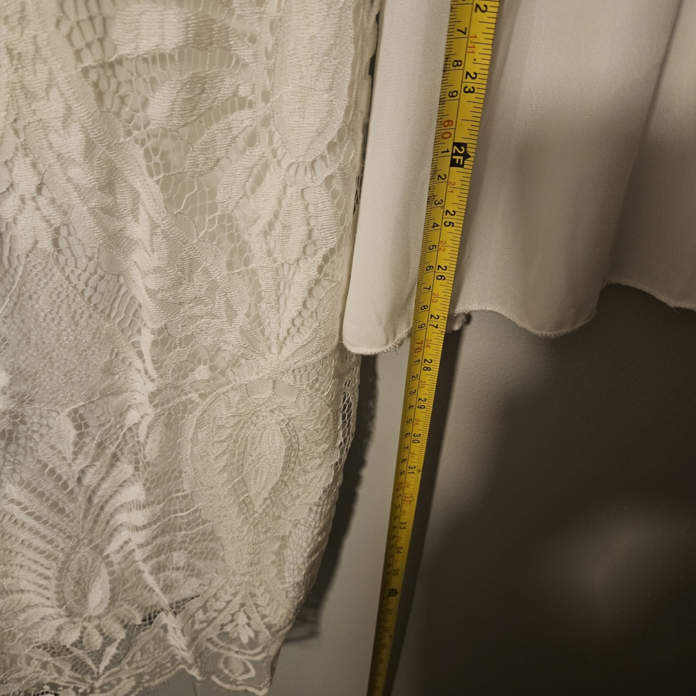 Chic White Lace Long Sleeve Dress - Picture 13 of 14